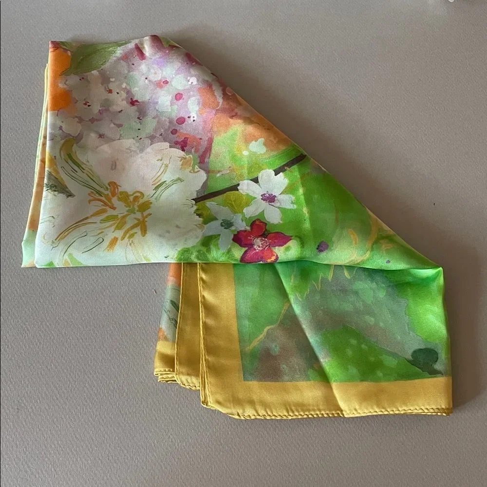 Floral Watercolor Scarf N1385
